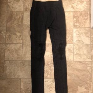Moto Distressed Leggings - NWOT